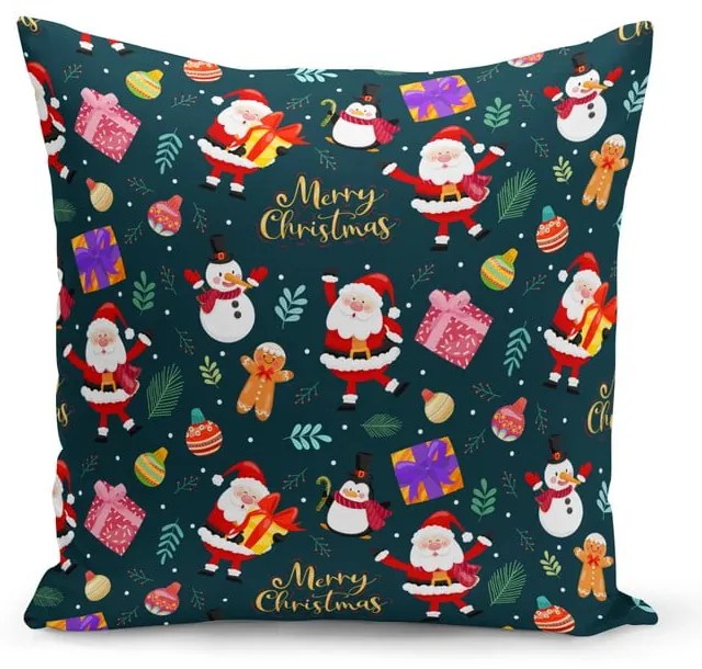 Niebieska świąteczna poszewka na poduszkę Kate Louise Christmas Noel, 43 x 43 cm
