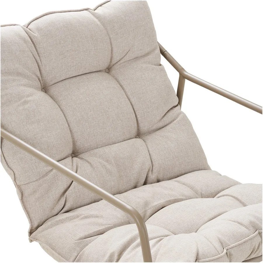 Beżowy tapicerowany zestaw mebli ogrodowych dla 4 osób Nilo – House Nordic