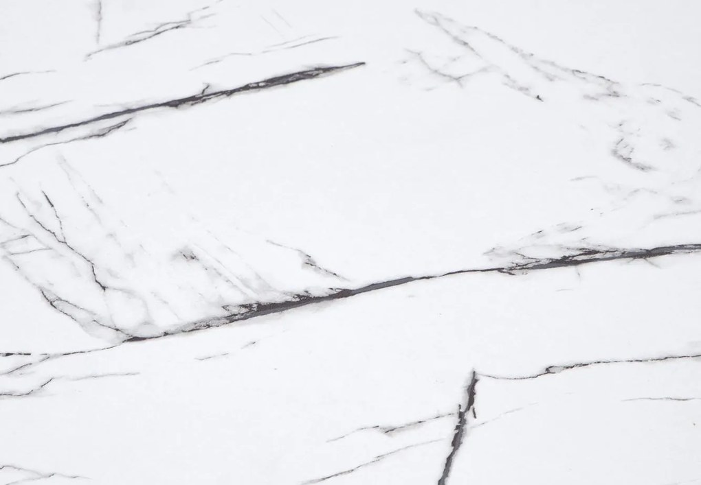 Stół kawiarniany na jednej nodze Denver imitacja białego marmuru