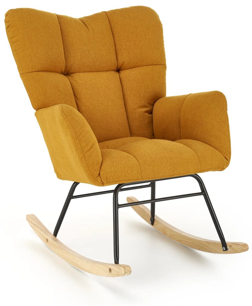 VASCO fotel bujany musztardowy