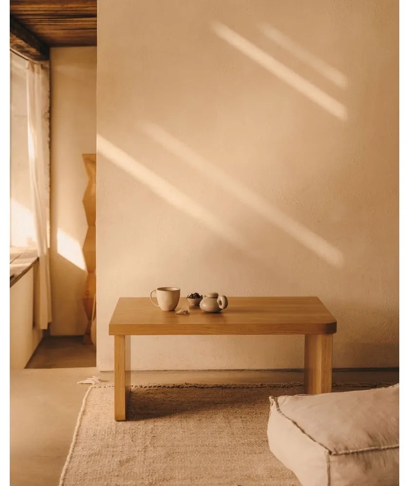 Stolik w dekorze dębu w naturalnym kolorze 89x62 cm Oaq – Kave Home