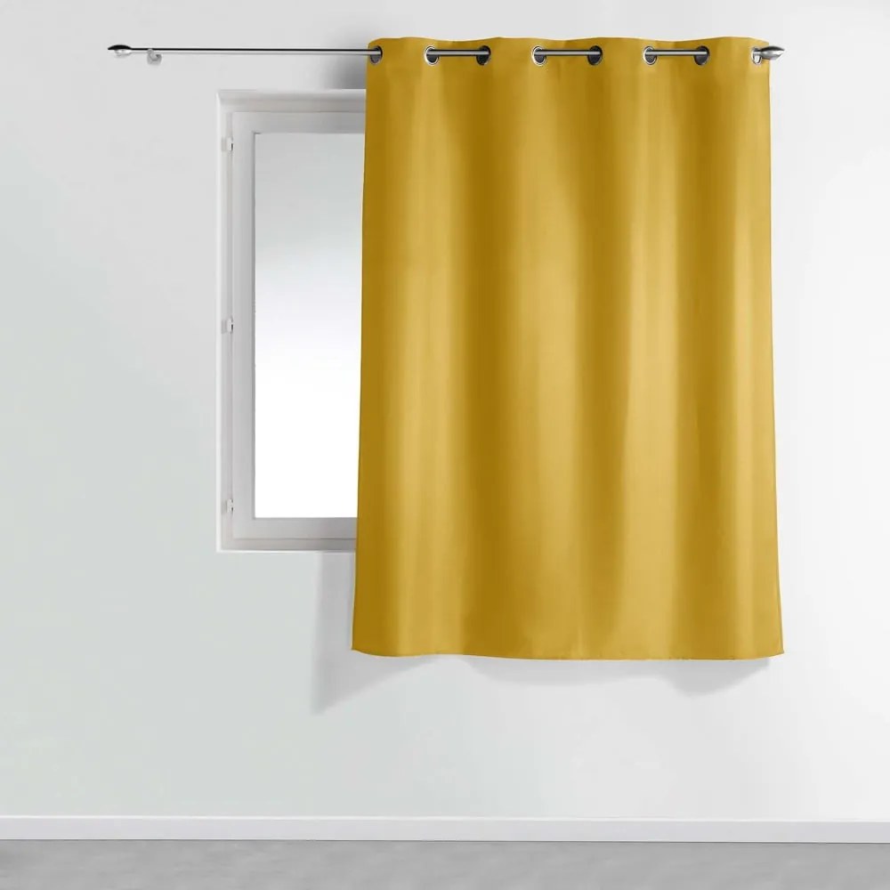 Żółta zasłona 140x180 cm Essentiel – douceur d'intérieur
