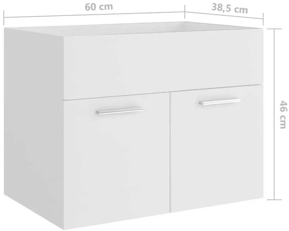 Komplet czarnych mebli do łazienki z umywalką 60 cm - Tito 4X
