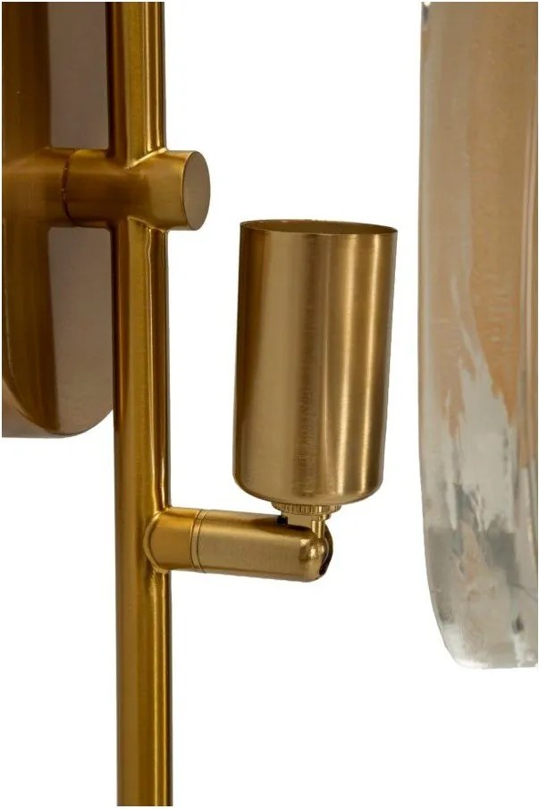 Szklany kinkiet w kolorze złota Softy – Mauro Ferretti