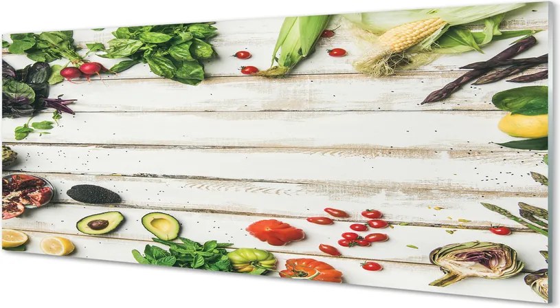 Szklany Panel Kompozycja z Awokado i Szpinaku