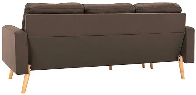 3-osobowa brązowa sofa z podnóżkiem - Muria 4Q