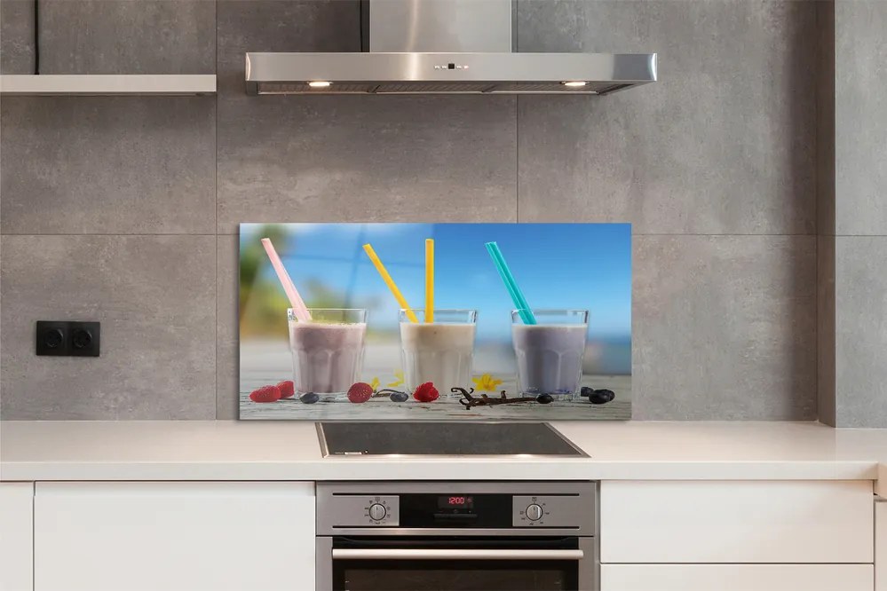 Szklany Panel Barwne Drink w Szklankach