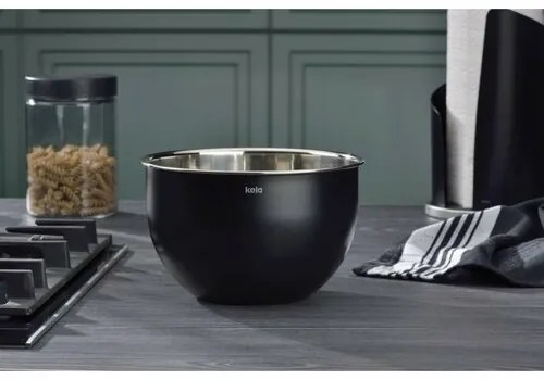 Miska Kela Edda, stal nierdzewna, czarny, 24 cm