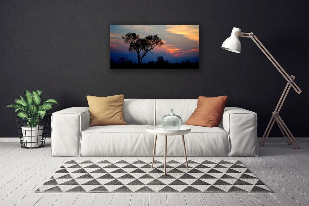 Obraz na płótnie Rozłożyste Drzewo w Polu