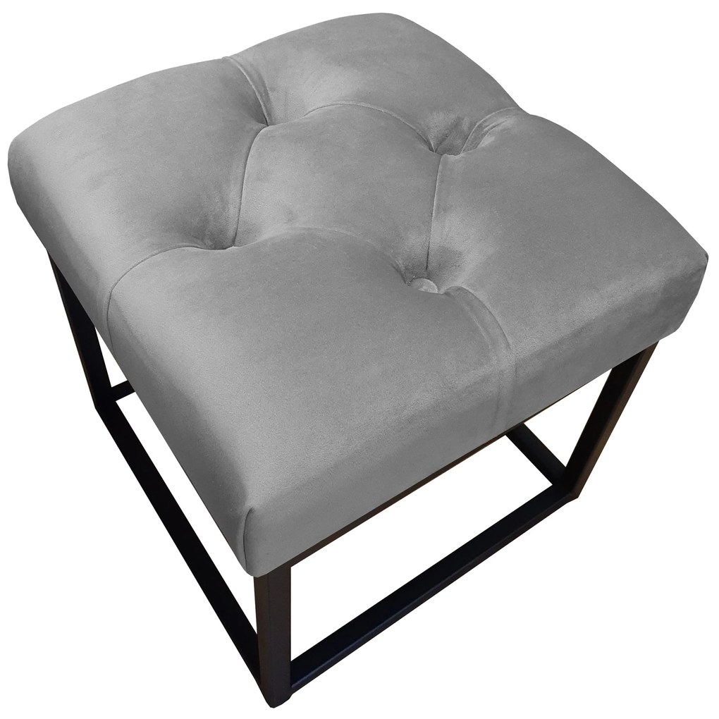 Pufa CHESTERFIELD LOFT ławka podnóżek metal MG17