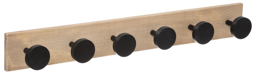 Wieszak do przedpokoju z 6 haczykami, 58 cm
