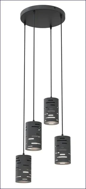 Czarna lampa wisząca w stylu loftowym - D148 H8-N91