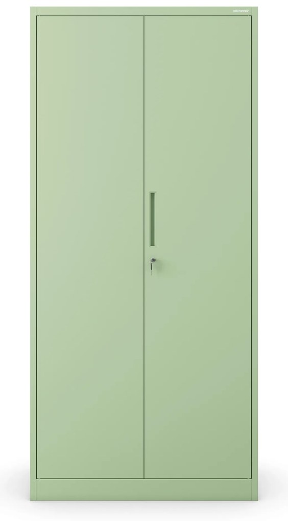 Szafa biurowa metalowa wysoka na dokumenty pastelowy zielony, 900x1950x400 mm: JAN H Fresh Style