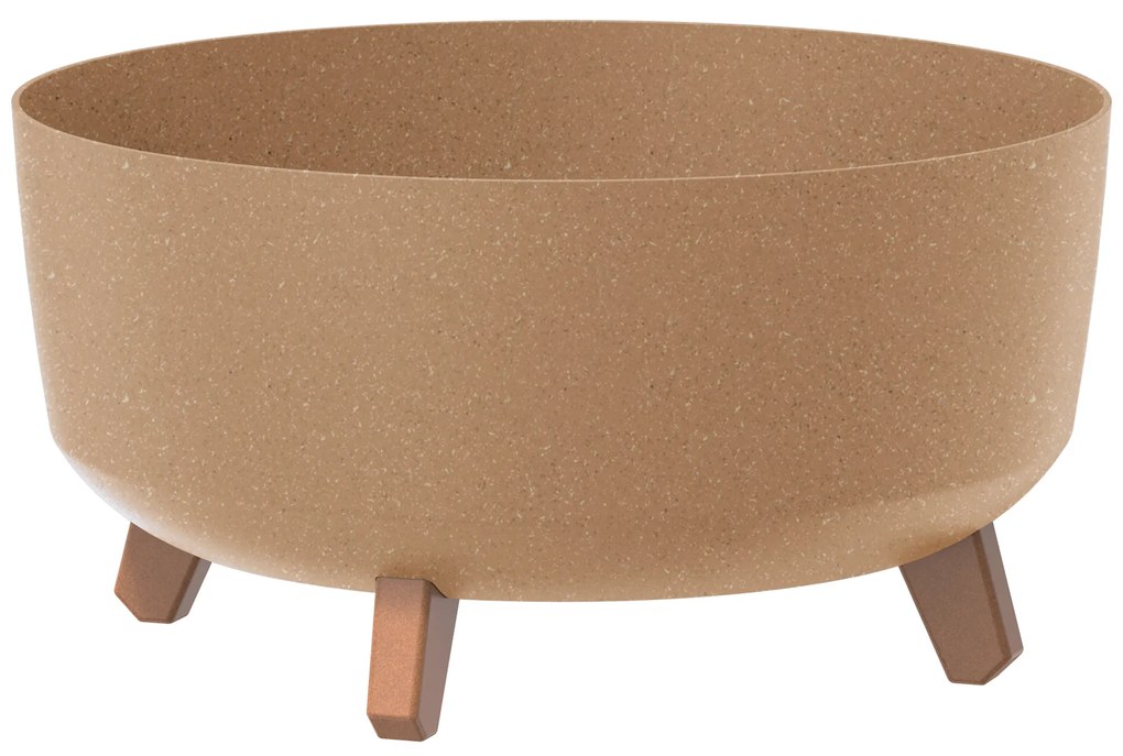 Donica ogrodowa okrągła Gracia Low Eco 40 cm naturo PROSPERPLAST