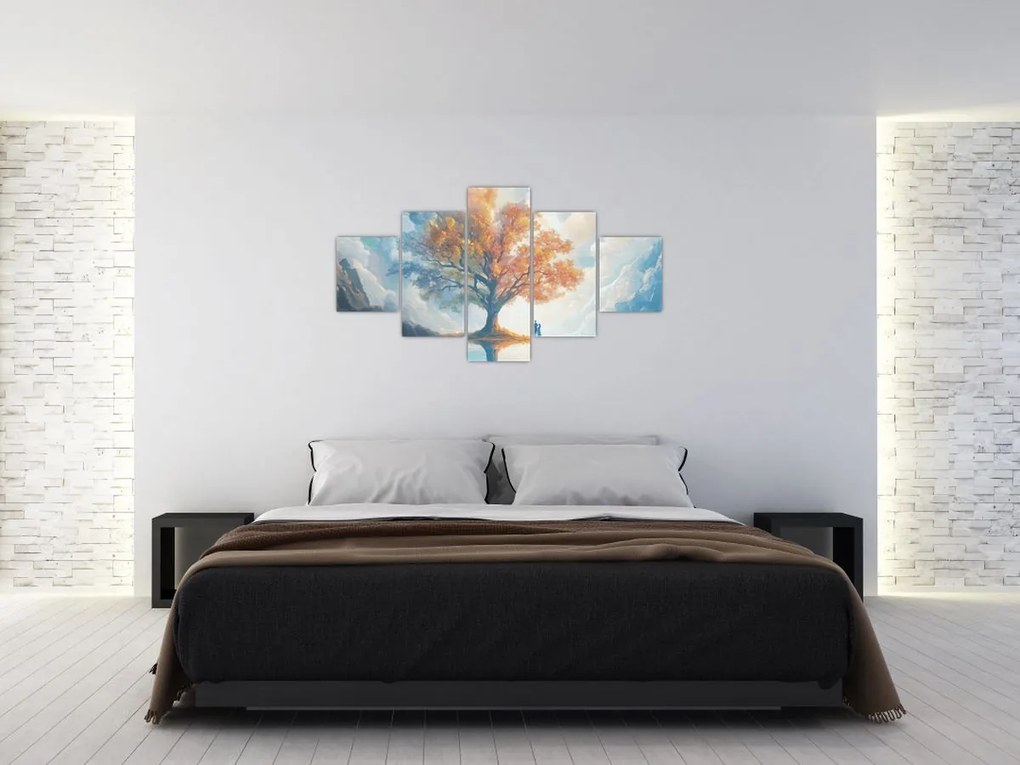 Obraz – Drzewo życia i miłości (125x70 cm)
