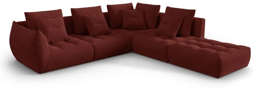 Czerwony narożnik (prawostronny/w kształcie litery L) Bloom – Micadoni Home