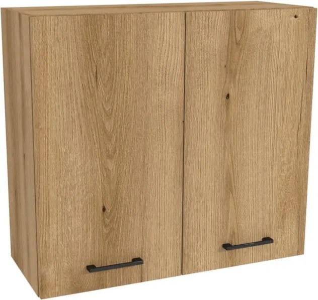 Zestaw Mebli Kuchennych MODERN 170 cm Czarny/Dąb Evoke Loftowy