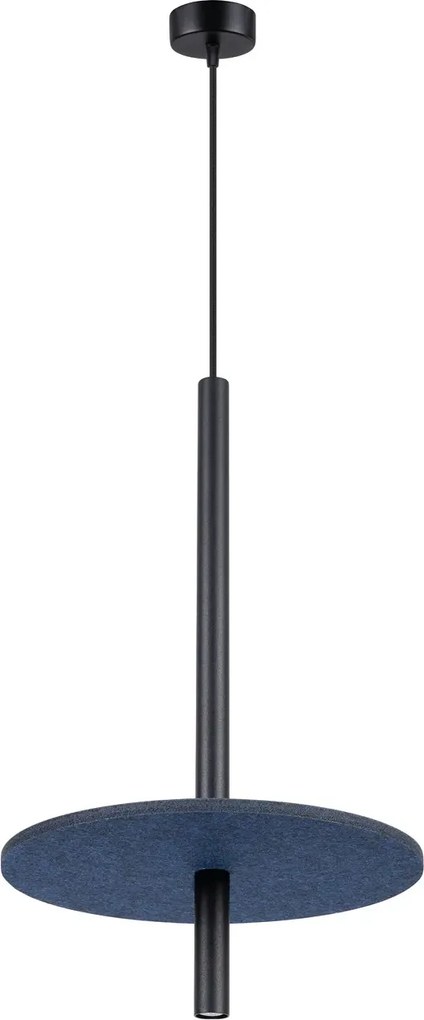 Granatowa lampa wisząca z nowoczesnym kloszem N8-D86