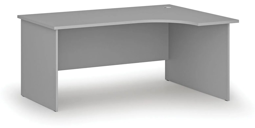 Biurko narożne PRIMO GRAY, 1600 x 1200 mm, prawe, szare