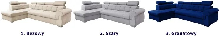 Granatowy lewy narożnik z funkcją spania Z9-W53
