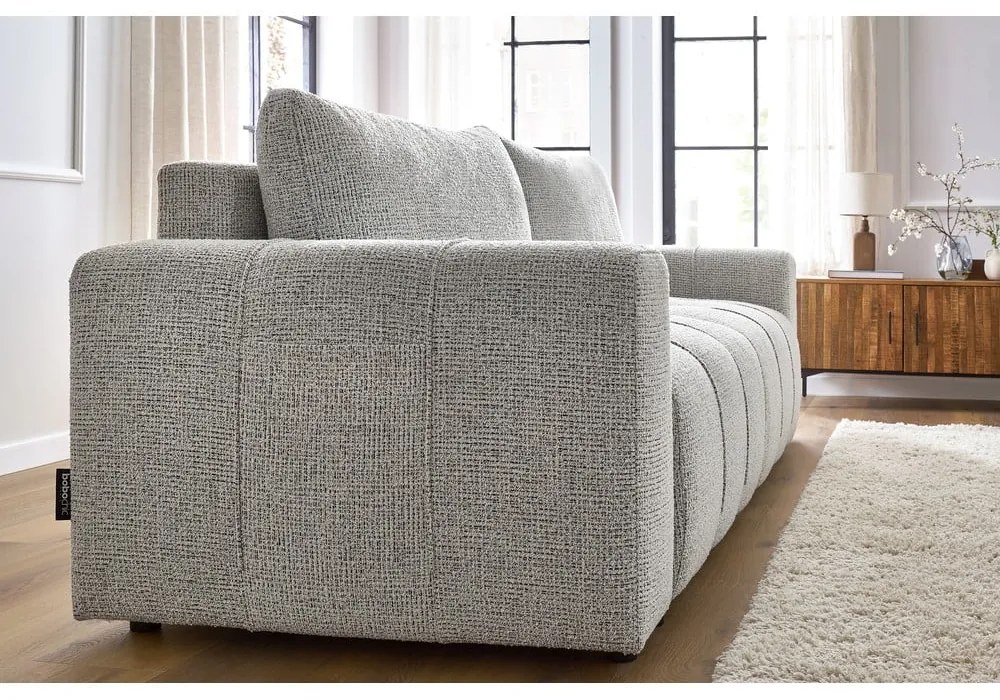 Jasnoszara rozkładana/ze schowkiem sofa 248 cm Arsene – Bobochic Paris