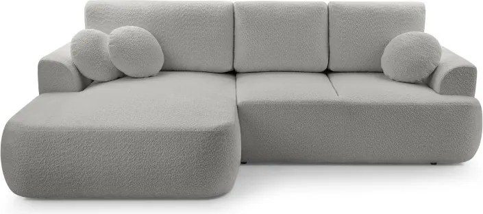 Narożnik VELO wolnostojący układ L strona Lewa z funkcją spania w tkaninie Coral 75