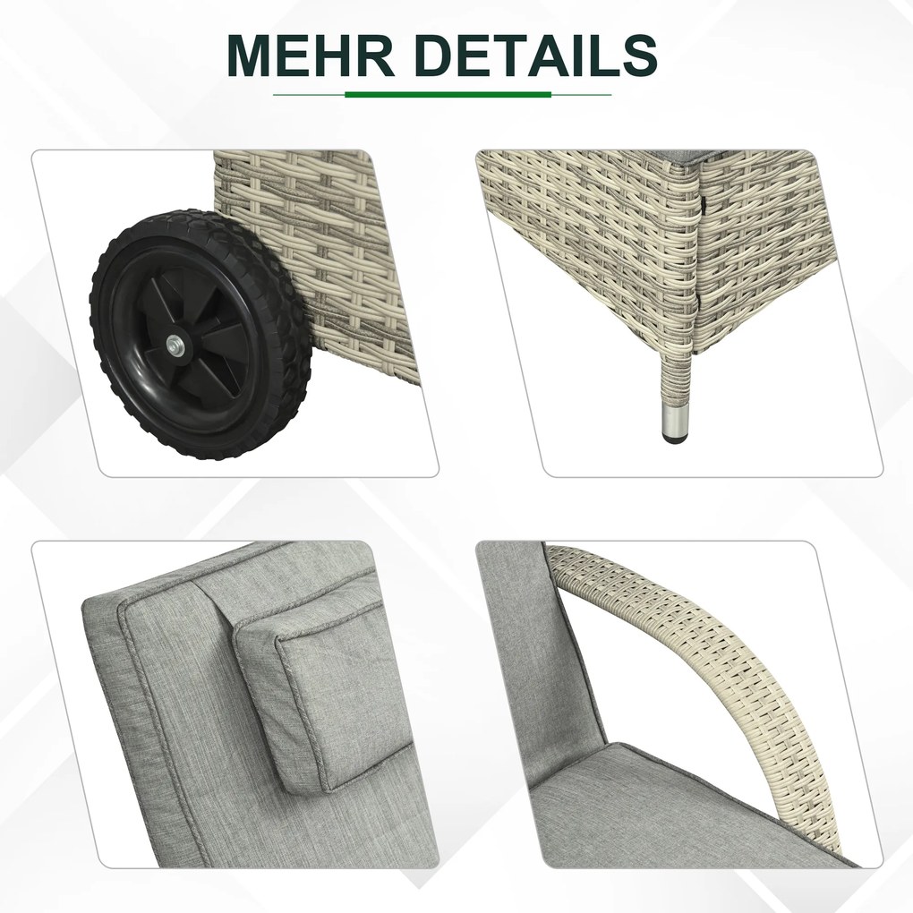 Outsunny leżak, leżak ogrodowy