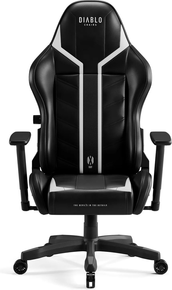 Fotel gamingowy Diablo X-Ray 2.0 Small Size, czarno-biały
