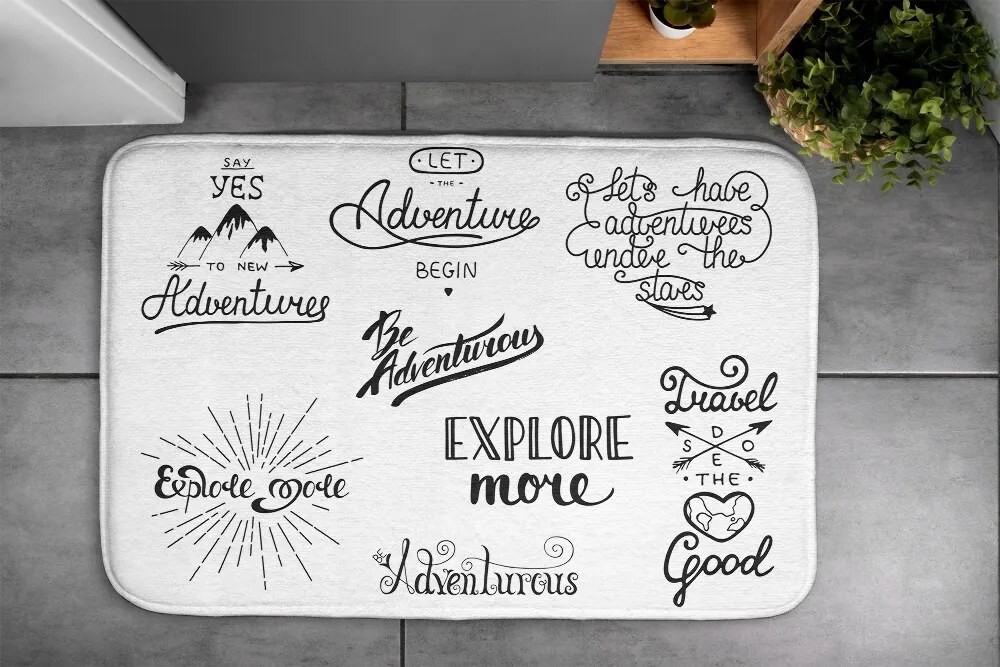 Dywanik antypoślizgowy do łazienki Dywanik antypoślizgowy do łazienki Przygoda Motywacja