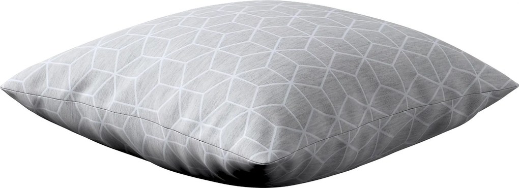 Poszewka Kinga na poduszkę kolor szary tkanina strukturalna, wzorzysta