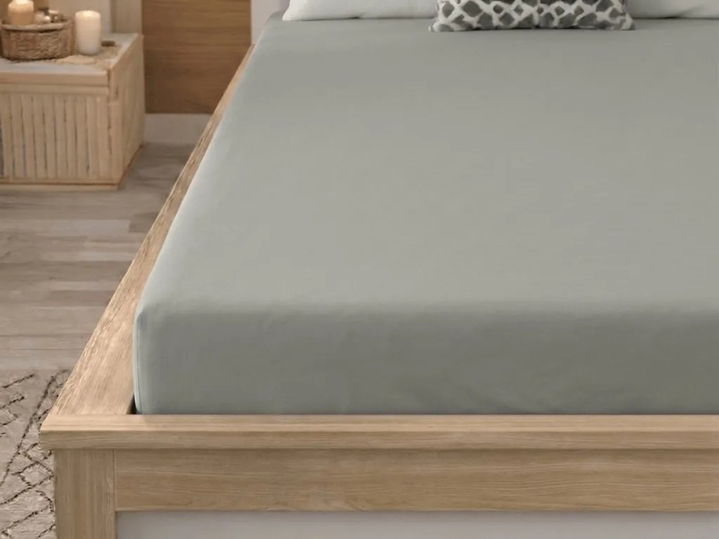 PrzytulneMieszkanie.pl Prześcieradło z mikrofibry MICROVELLE jasnoszare 90x200 cm