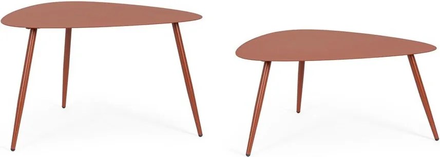 Stalowe stoliki ogrodowe zestaw 2 szt. 73,5x77,5 cm Yvonne – Bizzotto