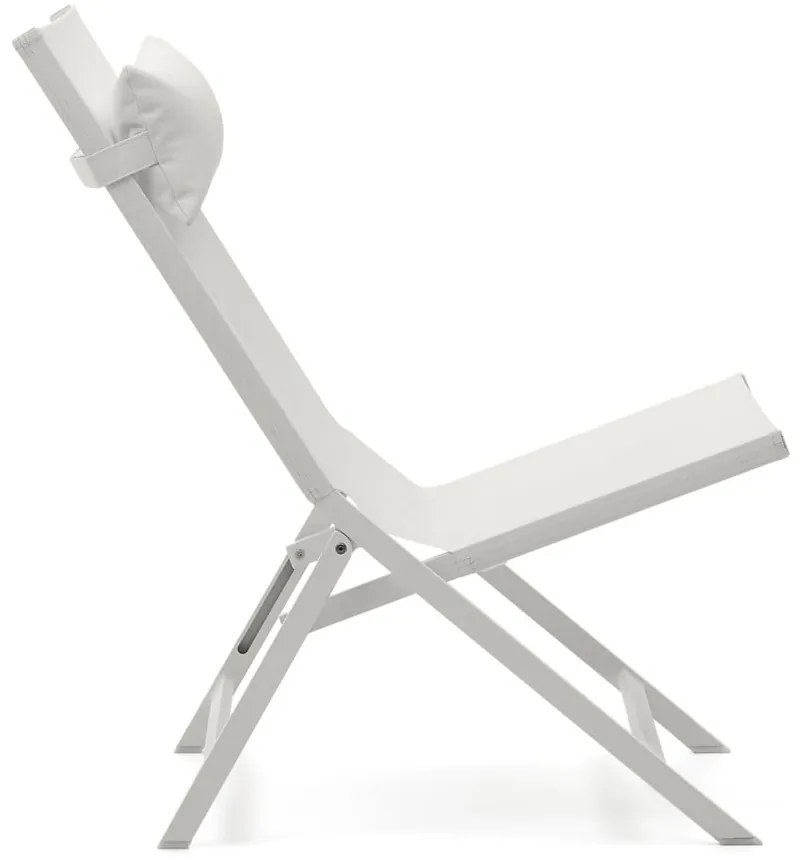 Biały metalowy fotel ogrodowy Canutells – Kave Home