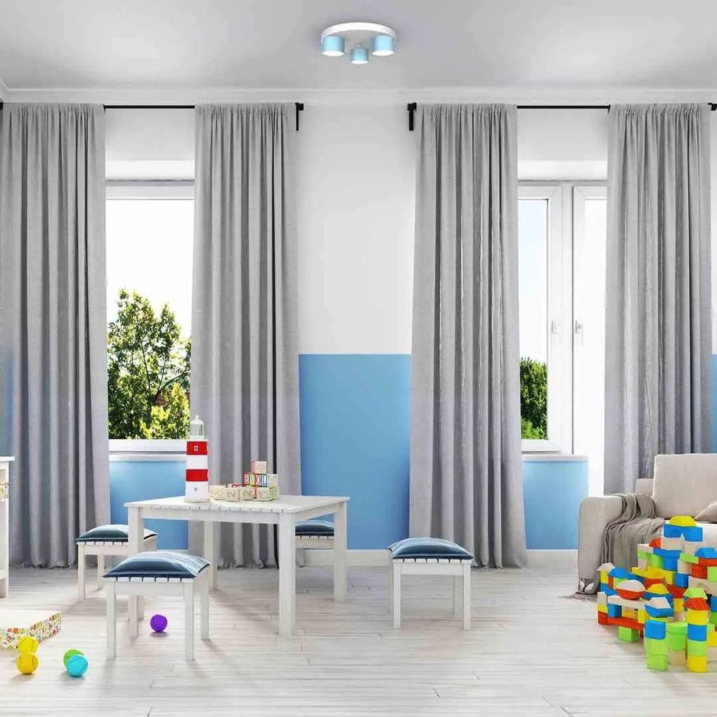 Lampa sufitowa DIXIE Blue/White 3xGX53, niebieska, na kole potrójna