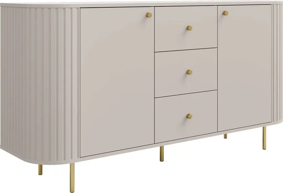 Komoda Lento 165 cm z szufladami - beż piaskowy