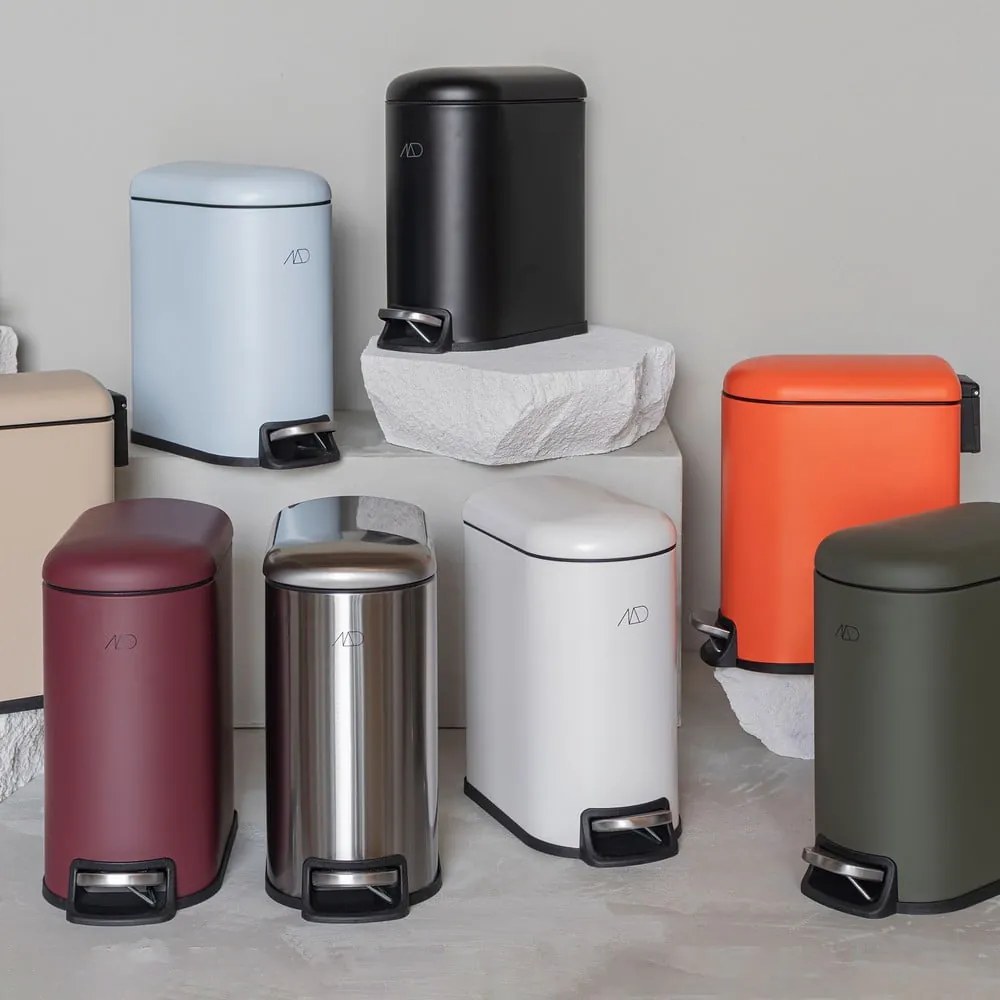 Ciemnozielony metalowy kosz na śmieci z pedałem 5 l Mini Walther – Mette Ditmer Denmark