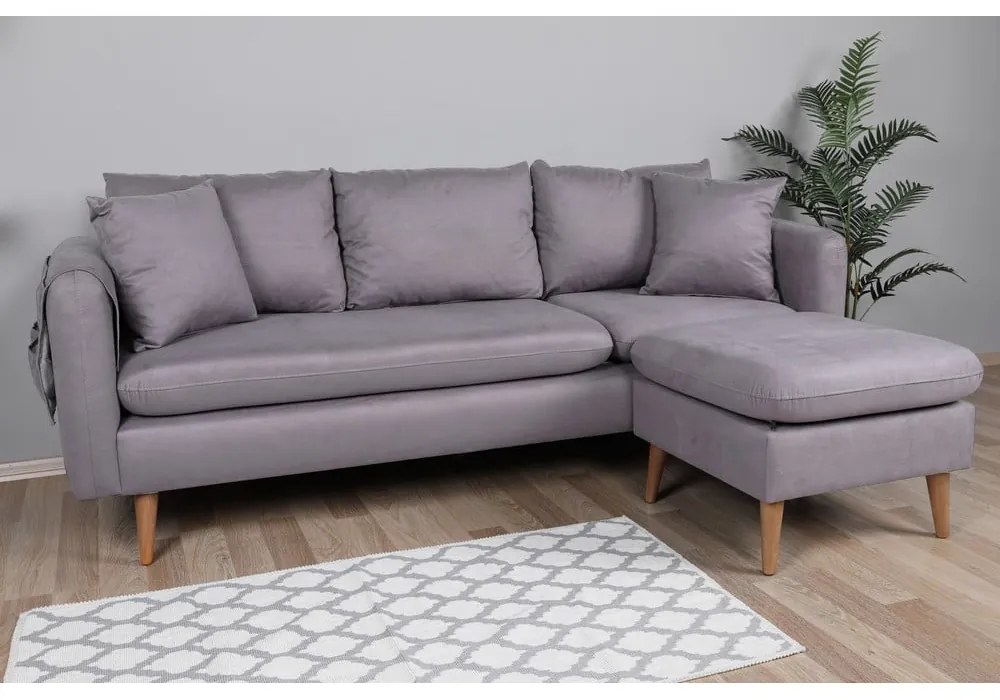 Jasnoszara sofa 215 cm Sofia – Balcab Home