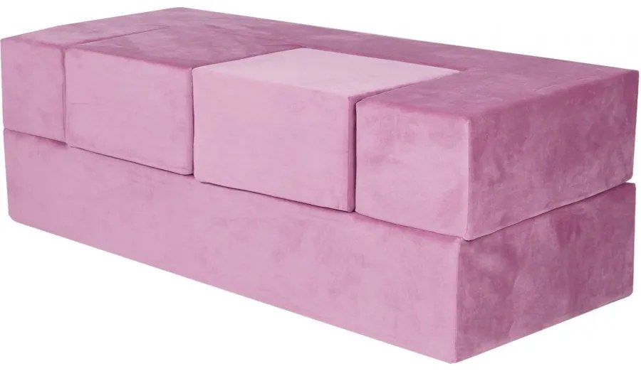 Cube sofa dziecięca, różowa - meowbaby®