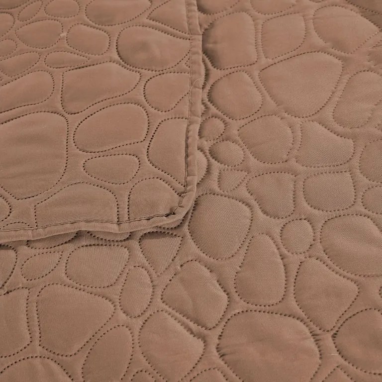 Jasnobrązowa narzuta na łóżko STONE Rozmiar: 200 x 220 cm