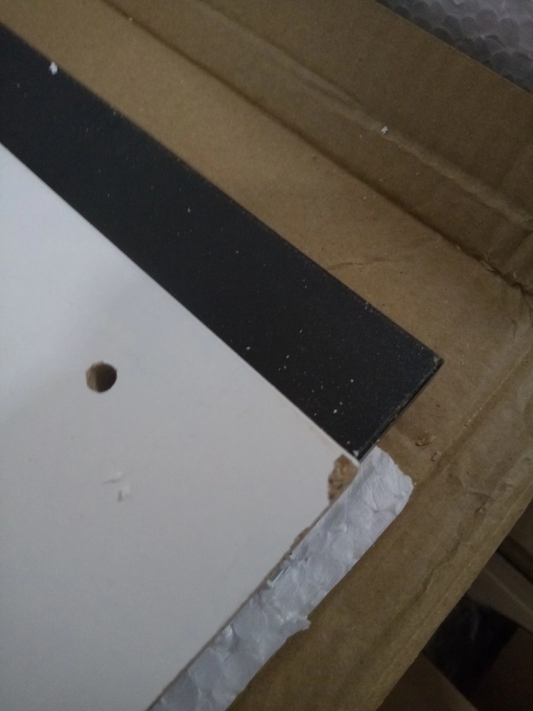 PROMOCJA Czarny stół jadalniany z białymi nogami MADO 120x80 II. jakość