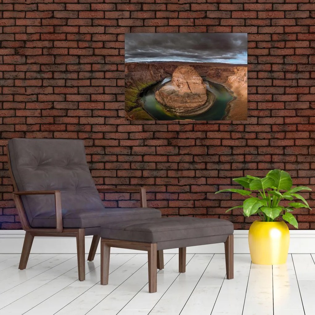 Obraz jeziora na klifie (70x50 cm)