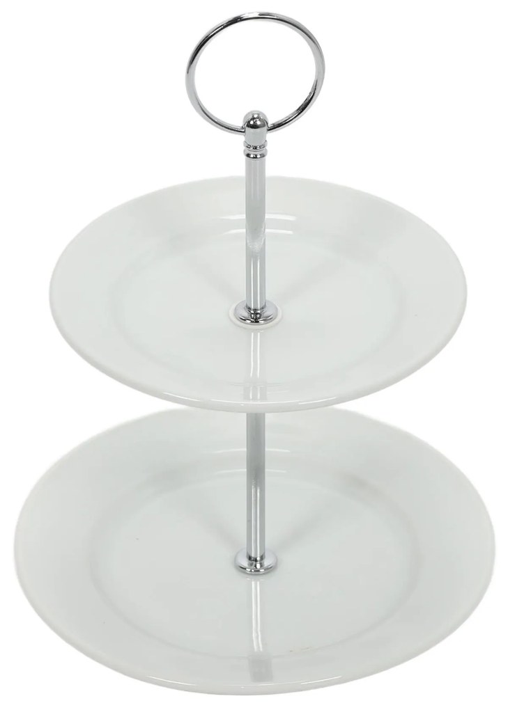 Patera dwupiętrowa z porcelany