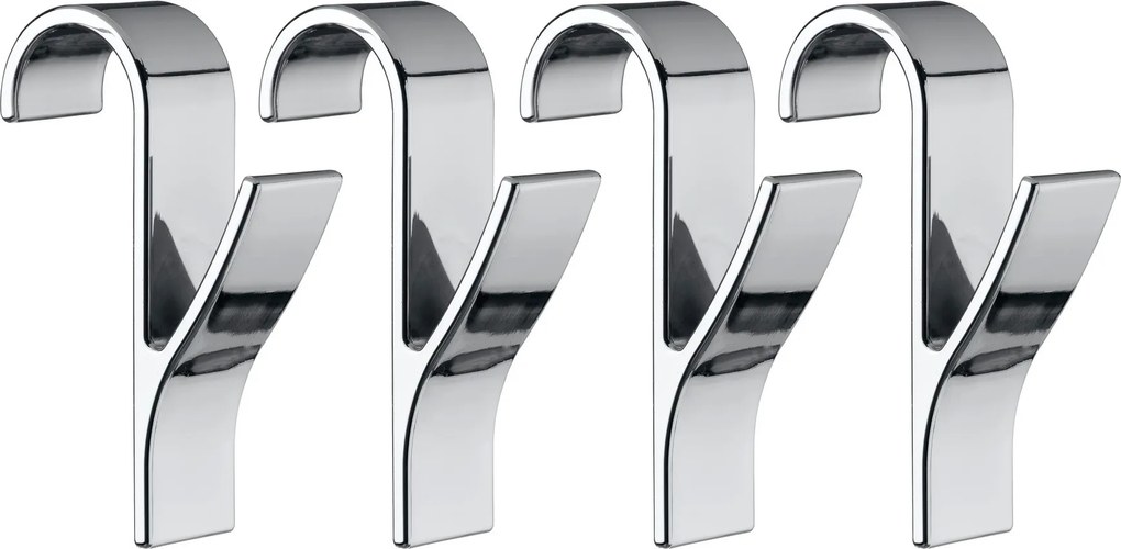 Haczyk - wieszak na grzejnik żeberkowy, chrom, 4 sztuki w komplecie, WENKO