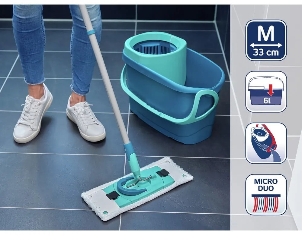 Mop z wiadrem i zapasową nakładką Clean Twist M Ergo – LEIFHEIT