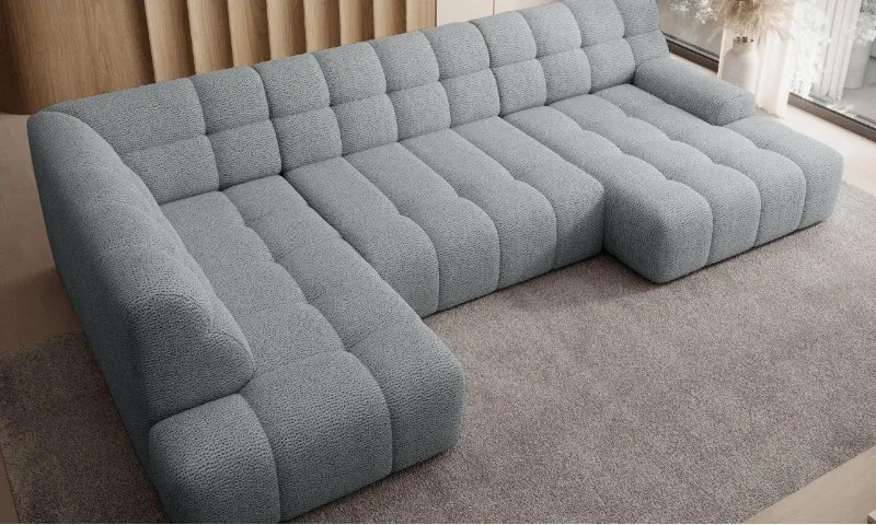 Narożnik COCOON XL w układzie U z elektryczną regulacją siedziska Lewostronny w tkaninie JAGUAR 19