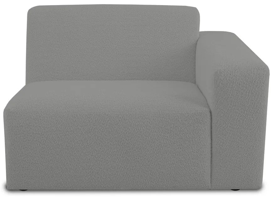 Szary moduł sofy z materiału bouclé (prawostronny) Roxy – Scandic