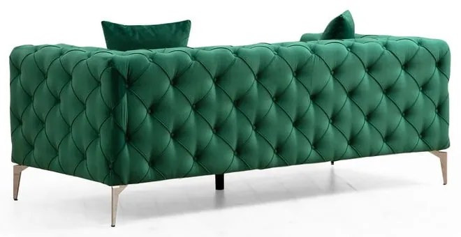 Ciemnozielona aksamitna sofa 197 cm Como – Artie