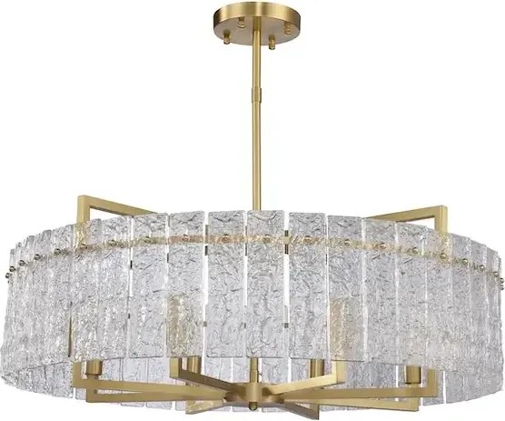 Florida 80 żyrandol kryształowy glamour złoty do dużego salonu 80 cm