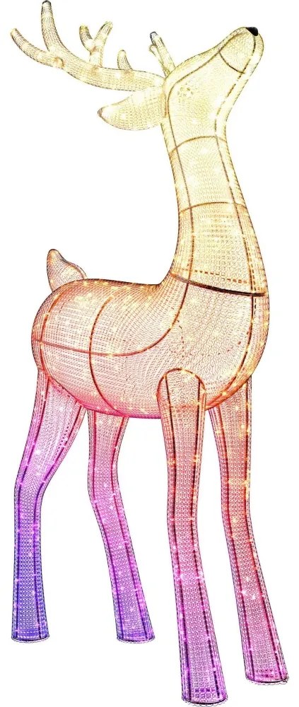 Twinkly TW3RS200SPP-TEU - LED RGBW Ściemnialny zewnętrzny renifer 240xLED IP44 Wi-Fi