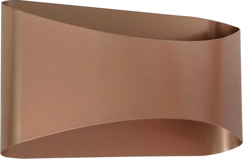 Kinkiet COOPER nowoczesny i uniwersalny styl - Szeroko?? 24 cm - LED SMD 9W - 850lm i 3K - góra i dó? - stal i mied?